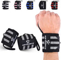 AQF Wrist Wraps for Weightlifting - USPA & IPL Approved 18" Gym Wrist Support with Thumb Loop - Heavy Duty Lifting Wrist Straps for Fitness, Workout, Powerlifting, & Bodybuilding (Pair)