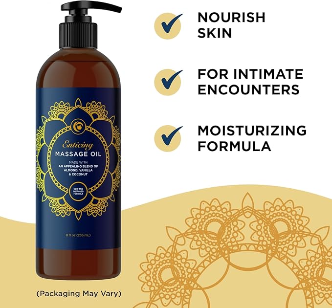 Alluring Massage Oils for Massage Therapy - Maple Holistics Massage Oil Kit with Aromatherapy Lavender Massage Oil Plus Vanilla Massage Oil for Sensual Aromatherapy Made with Pure Essential Oils