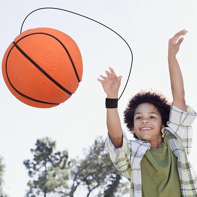 Shakven Wrist Return Ball Rubber Sport Ball with Wrist Strap and String | Rebound Ball Sports Bouncy Ball,Wrist Rebound Toy Elastic String Ball Wrist Toy for Teens Adults Wrist Exercise