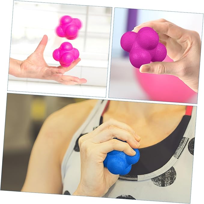 6 Pcs Hexagonal Reaction Balls Agility Training Equipment for Goalkeepers TPR Material Indoor Sports Exercise Reflex Training Fitness Reaction Balls