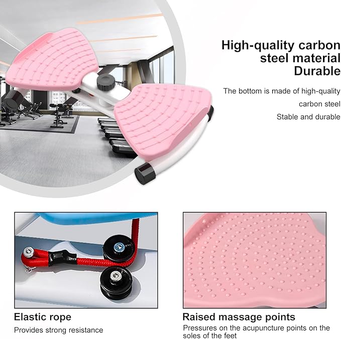 AB Twister Machine Exercise Twist Board Adjustable Resistance Waist Trainer, Carbon Steel Core Frame, 150KG Silent Pro Gym System