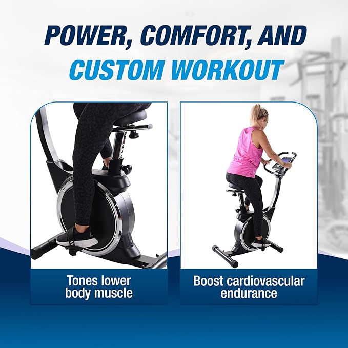 Stamina Magnetic Exercise Bike 345 - Fitness Bike with Smart Workout App - Exercise Bike for Home Workout - Up to 250 lbs Weight Capacity