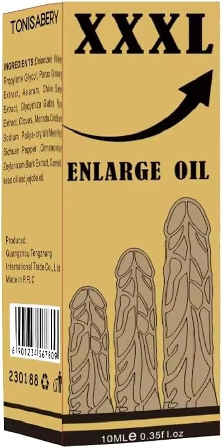 Male Enlargement Oil for Men's Herbal Massage Oil - Natural Formula for Skin Hydration, 10mL