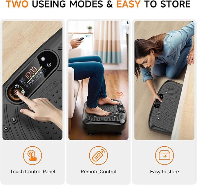 Vibration Plate Exercise Machine 450 Lbs Capacity,Vibrating Plate for Lymphatic Drainage,Power Shake Plate 199 Speeds for Weight Loss,Full Body Vibration Platform Machines for Women Men