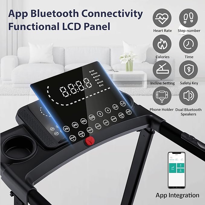 Walking Pad Treadmill with Handle Bar & Incline, Advzon Portable Under Desk Treadmill for Home, 2 in 1 Walking Running Machine with 300+ lbs Capacity and LED Display