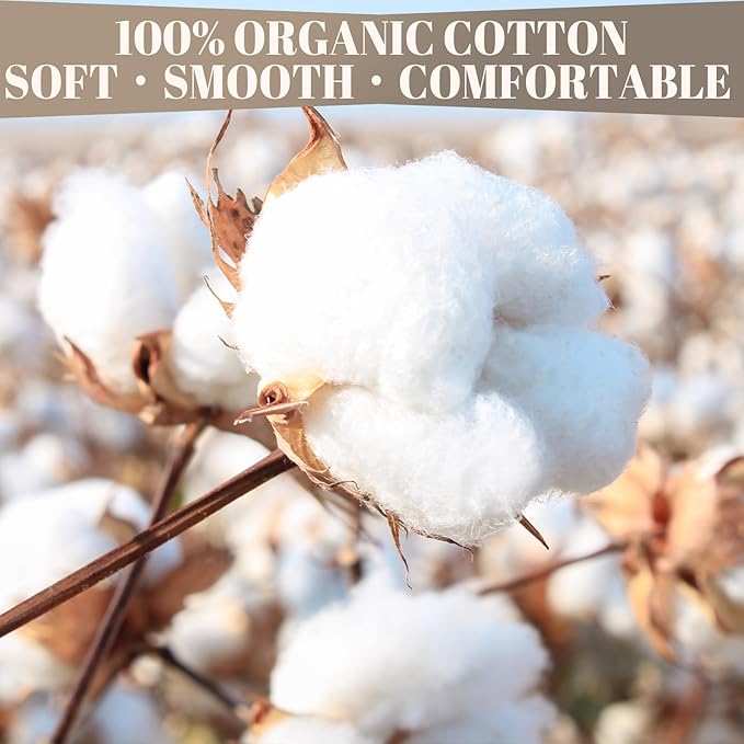 2 Pcs Organic Cotton Castor Oil Pack Wrap – Reusable Cotton Flannel Pads (No Straps) – Washable, Durable, Absorbent Cloth for Abdomen & Joints