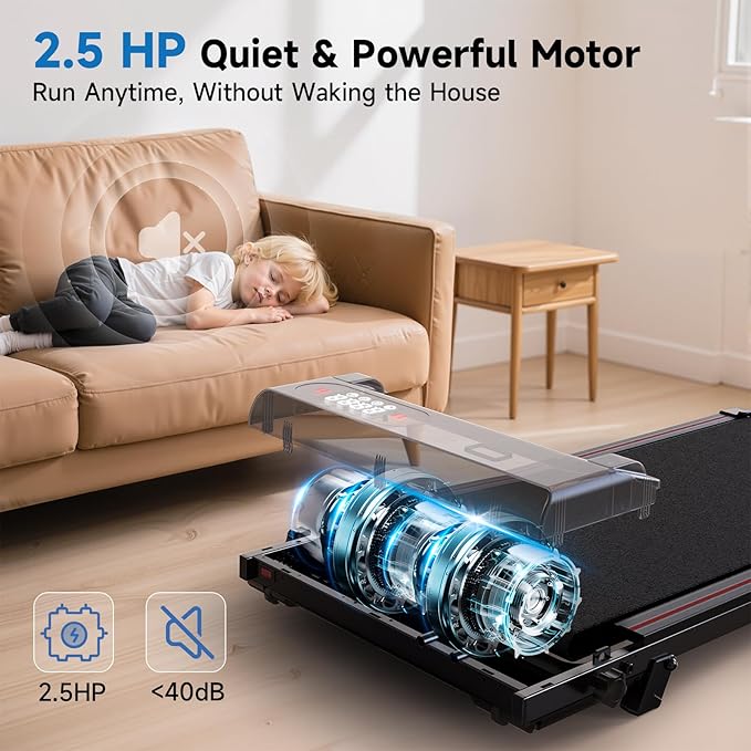 Walking Pad Treadmill with Handle Bar,Walking Pad with Incline 8%,2.5HP Quiet Under Desk 320 lbs 2 in 1Treadmills for Home Office,Compact Foldable Walking Pad,Remote Control&LED Display