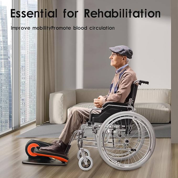 Under Desk Elliptical Machine,Leg Exerciser While Sitting for Seniors,Quiet & Portable Leg Exerciser While Sitting with Remote Control