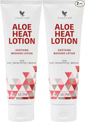 Forever Living - Forever Aloe Heat Lotion with Menthol & Eucalyptus - Skin Nourishment - Vegan-Friendly Formula - 4 fl oz. (Pack of 2)