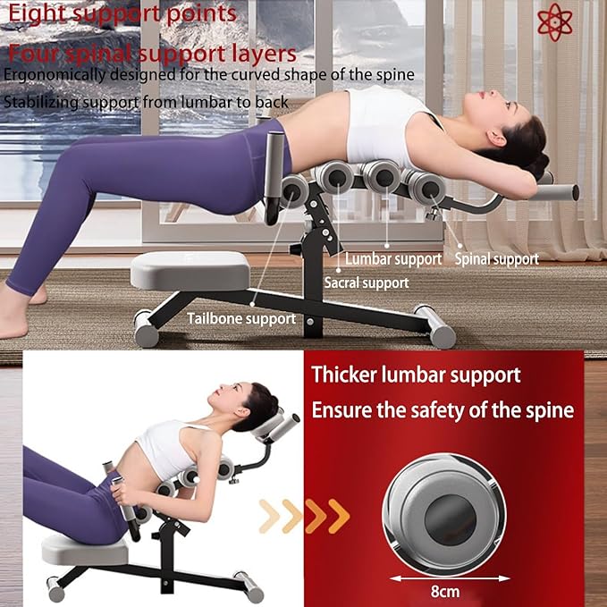 Back Reliever, Spine Correction Lumbar Stretching Top Waist Waist Trainer Yoga Pilates Home Exercise Equipment