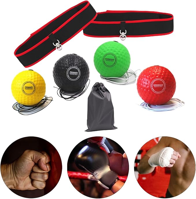 Adjustable Boxing Reflex Ball Set for Speed and