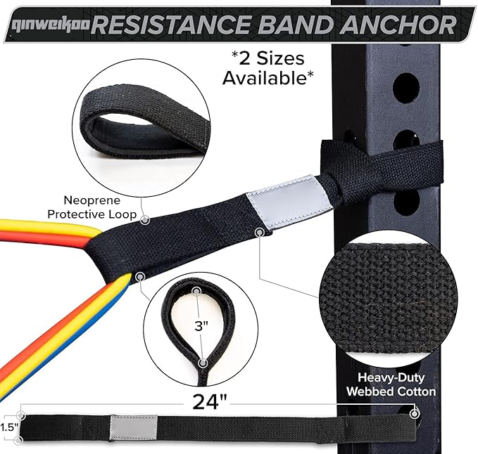 Heavy Duty Resistance Band Anchor for Resistance Band, Exercise band,Fitness Accessories(Anchor Strap,Door anchor with Clips).