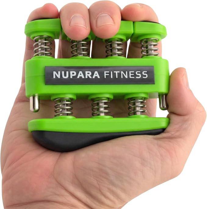 Grip Strength Trainer - Hand Strengthening Device, Forearm Strengthener, and Finger Trainer. Hand Gripper Strengthener and Guitar Finger Exerciser.