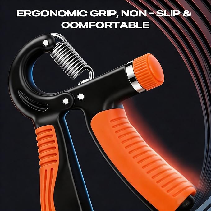 Grip Strength Trainer - Adjustable Resistance 11-132lbs/5-60kg Hand Gripper & Forearm Strengthener Device with Smart Counter for Sports & Rehab