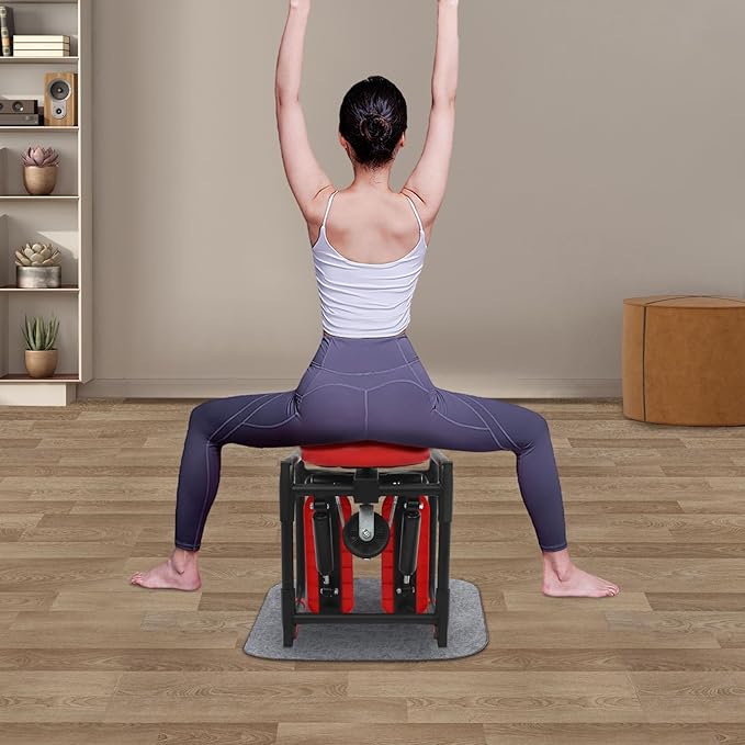 Multi-Function Stepper with Seat, Stair Stepper with Resistance Bands, Mini Sport Stepper Hydraulic Rock Stepper Workout Equipment for Home, Apartment, Office