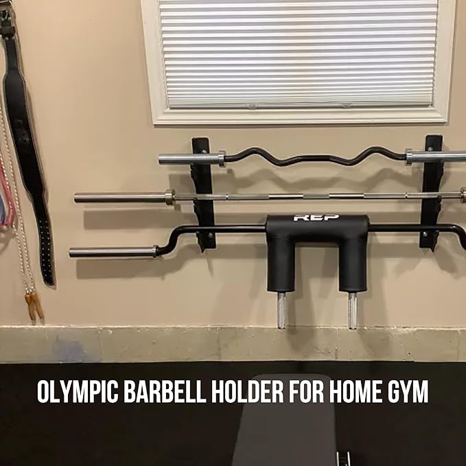 Rep Fitness Gun Rack Barbell Storage - Olympic Bar Storage, 3 Bar or 8 Bar Options