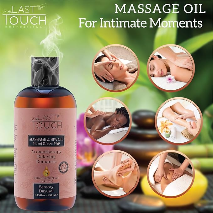 Sensual Massage Oil for Couples Sexual - Massage Oils for Date Night - Massage for Therapy - Aromatherapy Massage Oil Intimate Moments - Aphrodisiac Oil - 8.45 Fl Oz