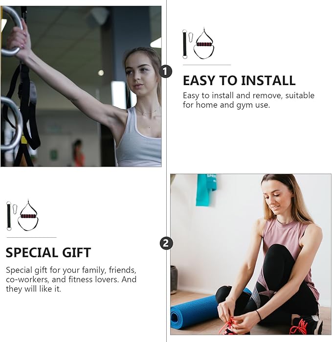 GLEAVI Fitness Pull-up Handle Resistance Band Handle Cable Machine Attachment for Strength Training and Home Gym Fitness Equipment