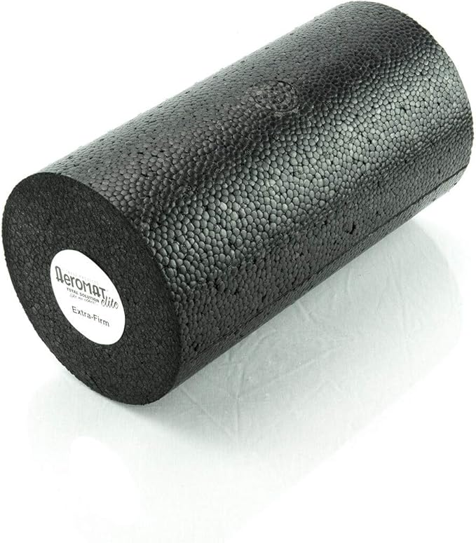 AGM Group AeroMat Elite High Density Foam Roller (Black) Black/Extra Firm 6" x 11"