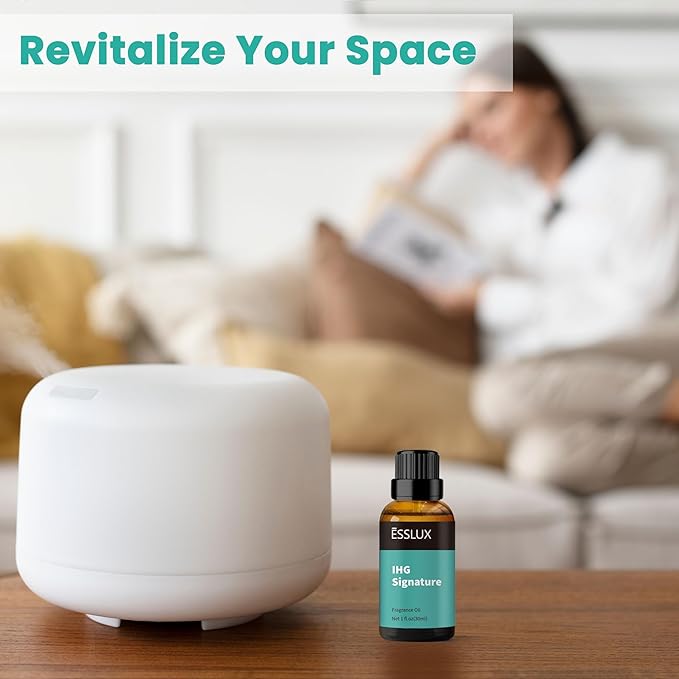 Hotel Diffuser Oil, ESSLUX Luxury Hotel Fragrance Oil Diffuser Scents IHG Signature, Inspired by The InterContinental Hotels Scents, Massage, Candle Soap Making Scents, Perfume, 30ml