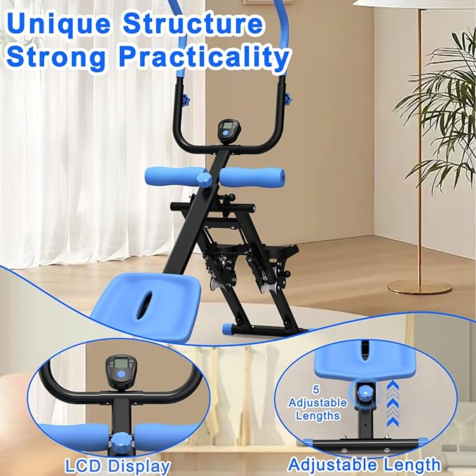2 in 1 Stair Stepper and Ab Machine,Multifunctional Full Body Workout Machine,dual Track Ab Machine,Upgrade Stairmaster & Ab Trainer Equipment for Home Gym Exercise