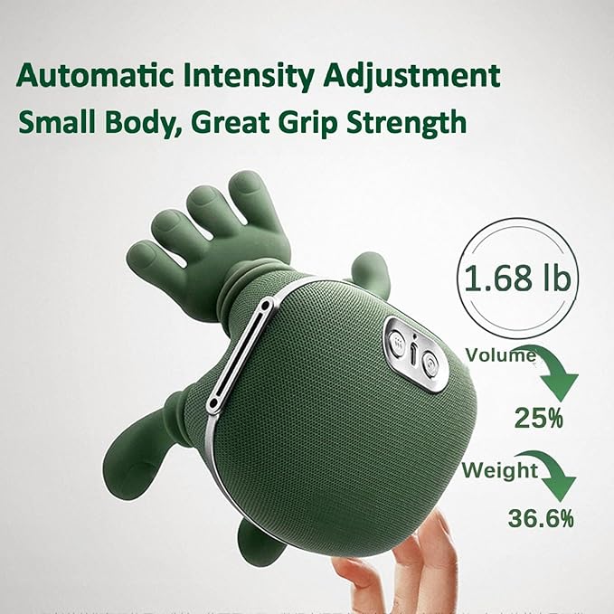 Neck Massager with Heat, 4D Deep Tissue Shiatsu Neck Massage Machine for Pain Relief, Electric Cervical Shoulder & Back Massager with Simulated Human Hand Kneading, Muscle Relaxation (Green)