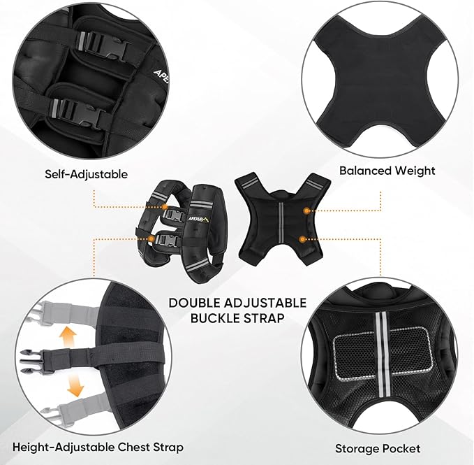 APEXUP Weighted Vest Men Women, Weight Vest for Women Workout Equipment for Strength Training Running