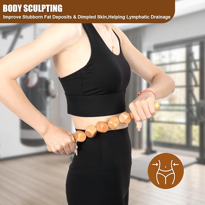 Wood Therapy Massage Tool 6 in 1,Lymphatic Drainage Massager Maderoterapia Kit Professional Body Cellulite Massager for Body Sculpting,Contouring,Relief Muscle,Anti-Cellulite