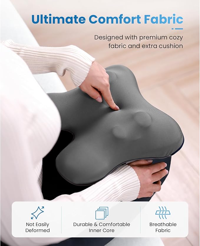 BOB AND BRAD Back Massager with Heat and Remote, EZBack Plus Shiatsu Massage Pillow with 3 Level, Kneading Deep Tissue Massage for Neck, Shoulder, Leg, Upper & Lower Back Pain Relief, FSA Eligible HSA