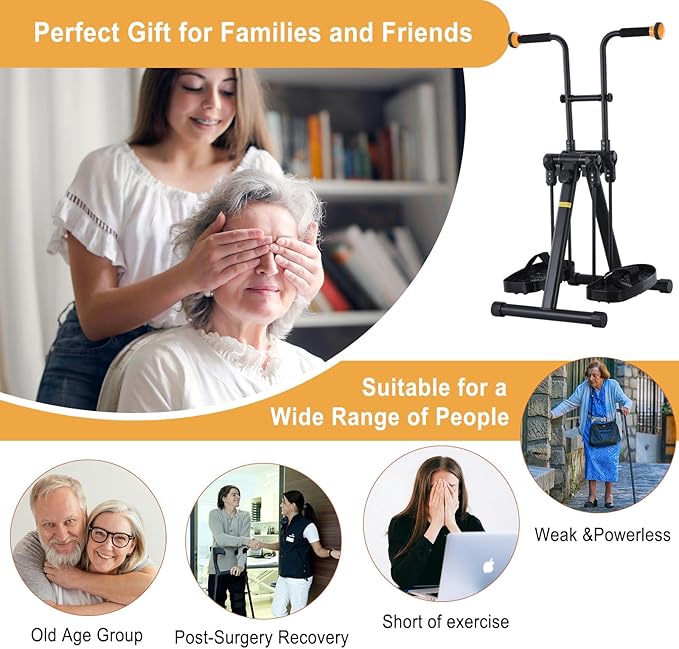 Pedal Exerciser Bike for Seniors, Arm Leg Hand and Knee Elderly Exercise Equipment, Sitting Home Exercise Machine for Total Body, Upper and Lower Limb Trainer