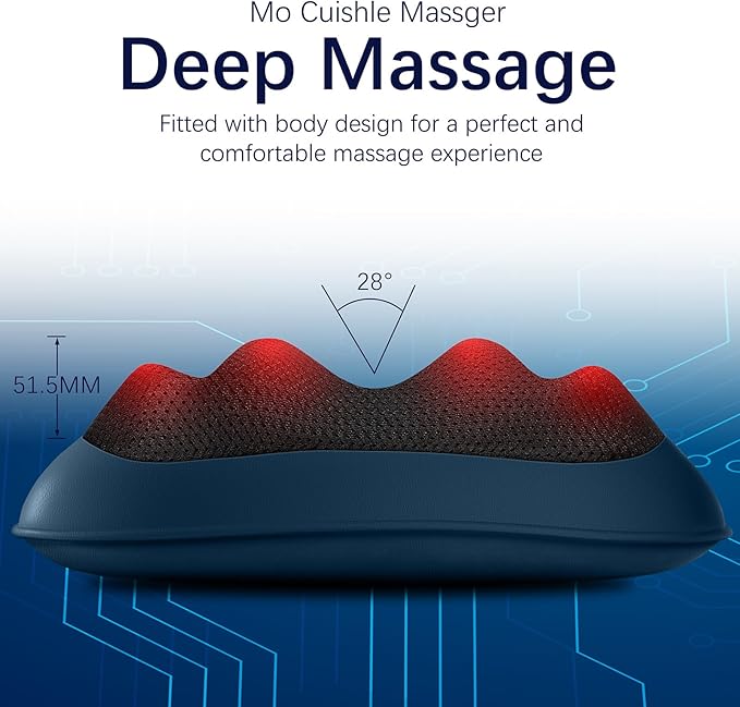 Mo Cuishle Shiatsu Back & Neck Massagers with Heat – Deep Tissue Relief for Pain & Tension – Gifts for Mother’s Day, Father’s Day, Birthdays & Christmas Gifts for Mom, Dad, Men, Women, Her, Him
