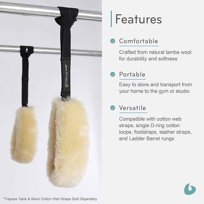 Balanced Body Fuzzies, Trapeze Table Loops, Pilates Gym Equipment and Exercise Equipment for Home Gym or Pilates Studio