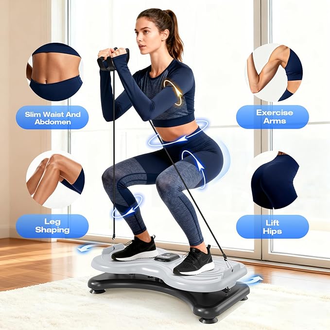 Silent Waist Twist Machine, Anti-Slip Twister Exercise Board with Stable Base, Waist Twisting Disc for Safe Ab Workout and Foot Massage at Home or Gym