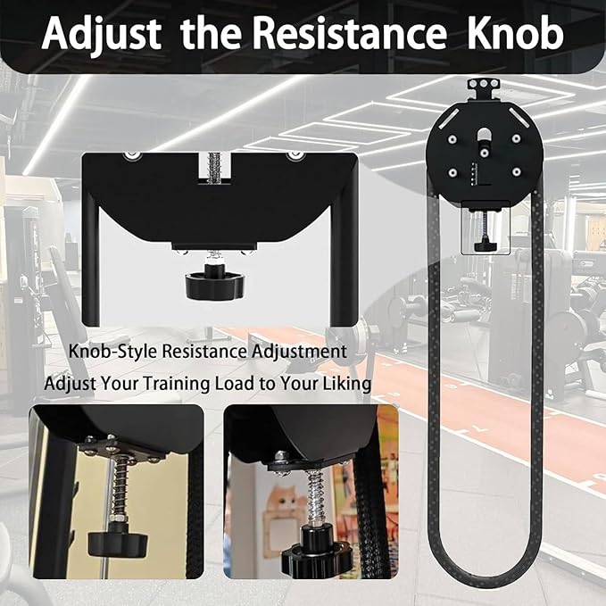 Endless Rope Trainer, Pulley Rope Puller Fitness Rope Trainer, 4-M Closed-Loop Nylon Rope, Pulley Rope Climbing Machine Adjustable Resistance Machine for Home Gym Aerobic Training Red