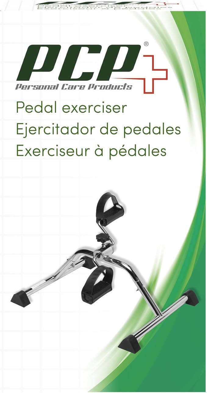PCP Pedal Exerciser Senior Rehab Arm or Leg Conditioning, Chrome