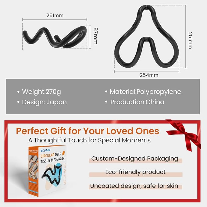Trigger Point Massager & Psoas Release Tool, Deep Tissue Myofascial Massager for Back, Shoulder Blade, Neck & Hip Flexor Pain Relief, Scapular, Pelvic & Upper-Back Stiffness |Gifts for Men&Women