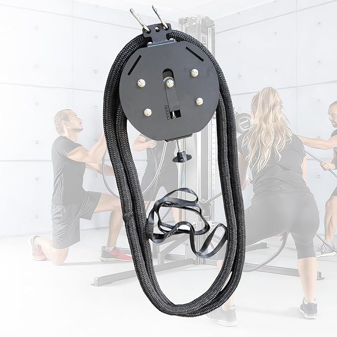 Endless Rope Trainer,Adjustable Resistance Trainer Machine, Suspension Endless Rope Pulley System,Closed-Loop Nylon Rope,Home Gym Equipment for Grip, Arms, Back and Body Coordination Exercises