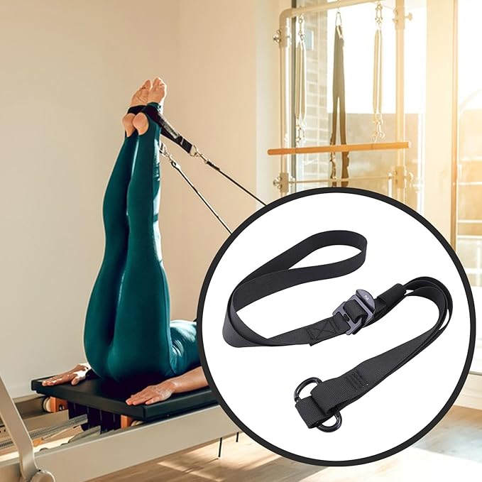Yoga Pilates Strap Stretching Assist Fitness Waist Back Leg Stretch Back Bend Assist Trapeze Belt 1.50inch Width