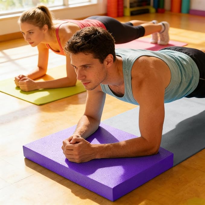 Stability Pad,20x16 Inch Non Slip Soft Thick - Balance Foam Pad Exercise Equipment - for Women Men Home Gym Floor Yoga Workout Physical Training Stretching