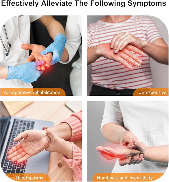Rehabilitation Robotic Gloves for Stroke and Hemiplegia Recovery, Rechargeable Stroke Hand Recovery Device, Hand Function Training, Finger Exerciser Device for Arthritis Patients(Orange Right Hand XL)