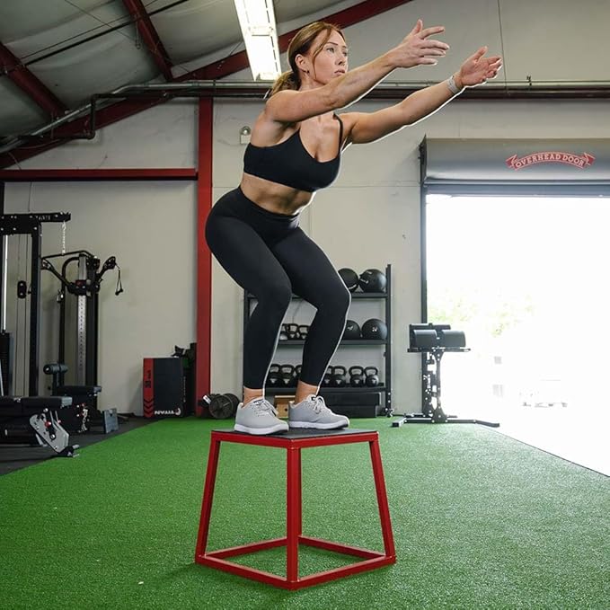 Titan Fitness Pro-Duty Plyometric Box Set, Anti-Slip Plyo Box Jump Platform, Home Gym Strength Training