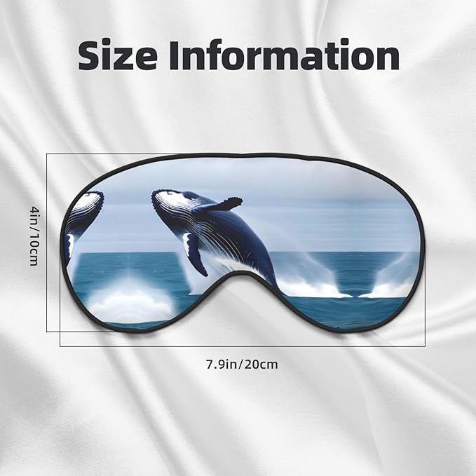 Whales at sea Head-Mounted Double-Sided Light-Blocking Sleeping Eye mask to Protect Eyes and Relieve Eye Fatigue