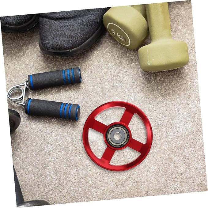 3pcs Aluminum Alloy Fitness Pulley Attachments Cable Pulley System Replacement for Gym Exercise Equipment Strength Training Home Workouts