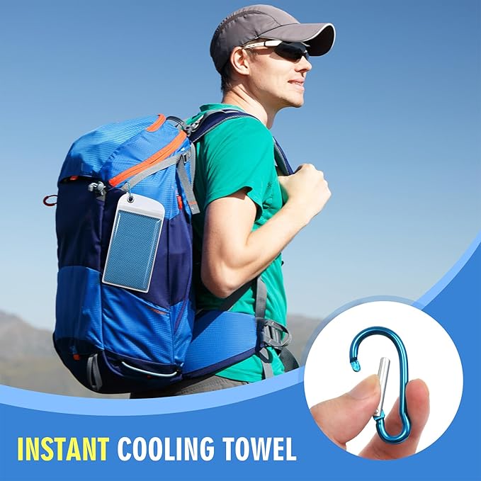 4 Pack Cooling Towels (40"x12"), Soft Breathable Cooling Towels for Neck and Face, Microfiber Workout Towels for Yoga, Golf, Running, Hiking & More Activities