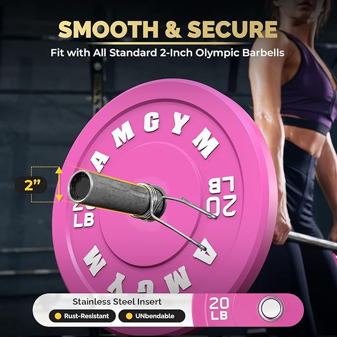 Weight Plate Tree Rack & Weight Set, Strength Training Plate Storage Stand and Barbell Holders for Home Gym, 1100 lb Weight Capacity, Fits Both 1" and 2" Bumper Plates