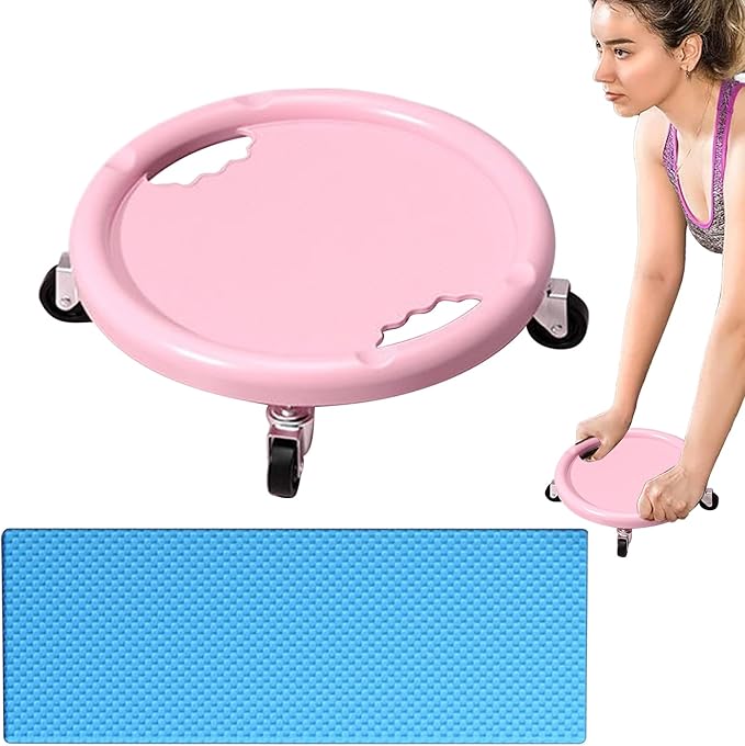 Abdominal Wheel Board, 360 Degree Rotatable Core Training Slider, Multifunctional Ab Roller Wheel, Abdominal Exercise Slider with Knee Pad, for Full Body Workout Cross Training Gym Home