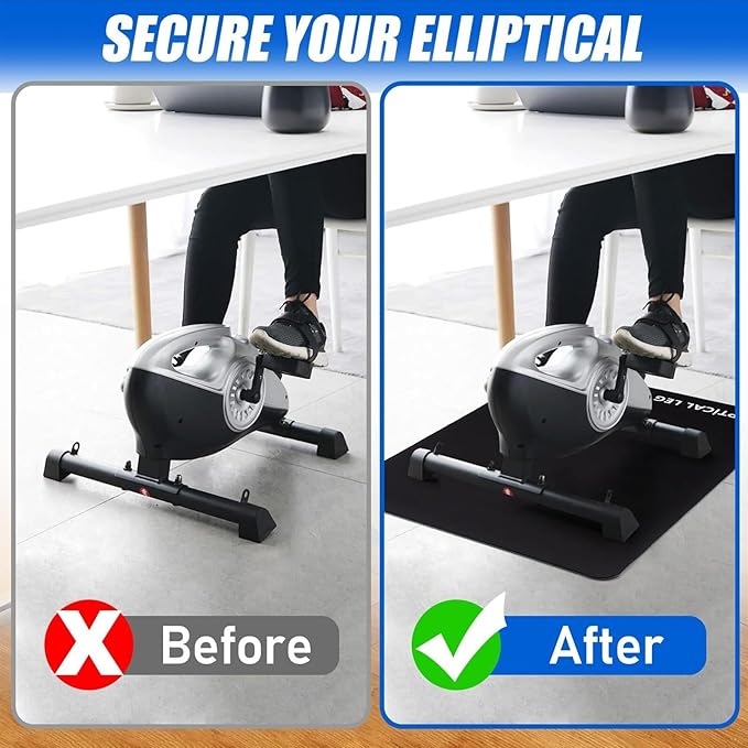 Leg Exerciser Non Slip Mat, Exercise Bike Trainer Protective Floor Mat , Sports Accessories for Under Stationary Bike, Fitness Equipment