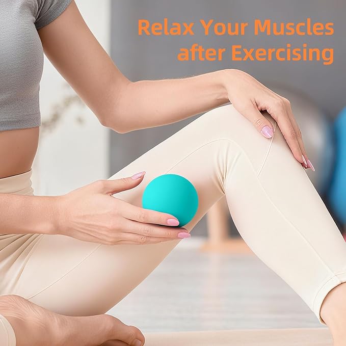 Massage Lacrosse Balls for Myofascial Release, Trigger Point Therapy and Yoga Therapy, Foot Massage Ball to Relieve Plantar Fasciitis Green