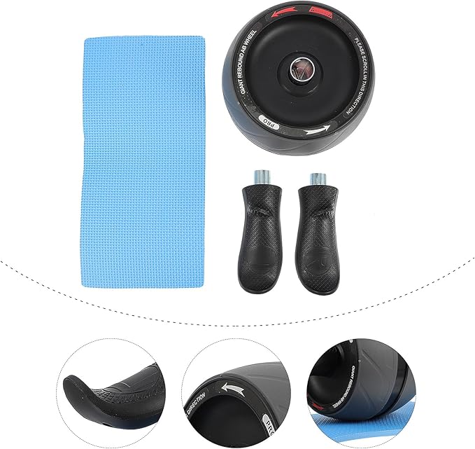 Ab Roller Wheel Exercise Equipment with Automatic Rebound, Abs Core Training Fitness Wheel for Home Abdominal Workout and Stomach Fat Reduction