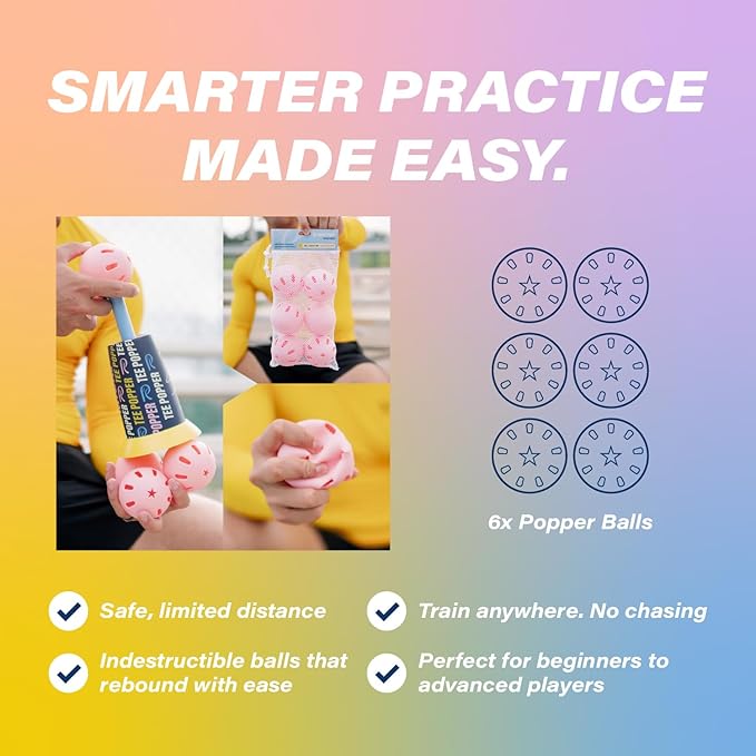 Bandit Sports Coach RAC Popper Plastic Baseballs, Made of Impact-Resistant and Rebounding Material, Perfect Practice Baseballs for Baseball Training (6 Pack)